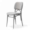 Rattan seat dining chair in black frame with curved back support 45 x 45 x 85cm