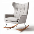 Rocking chair with soft fabric upholstery and wooden base 80 x 80 x 100cm